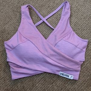 Gymshark Wrap Sports Bra, Lilac